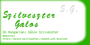 szilveszter galos business card